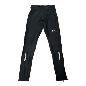 Nike Running Pants Womens Small Black Breathable Stretch Training Compression